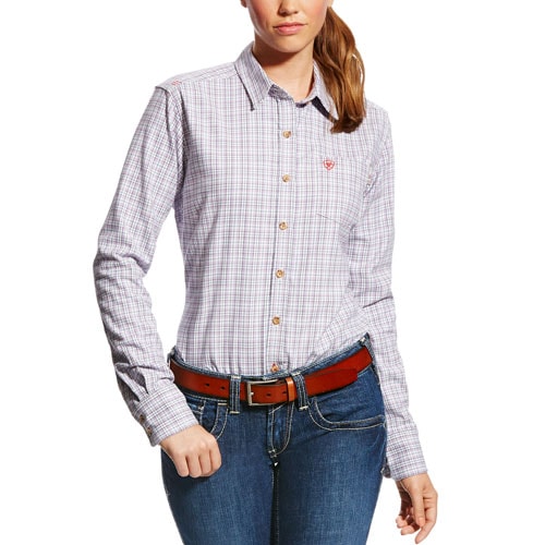 Ariat FR Marion Work Shirt in Purple